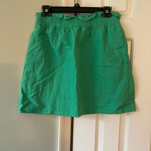 J. Crew Teal Mini Skirt with Elastic Waist